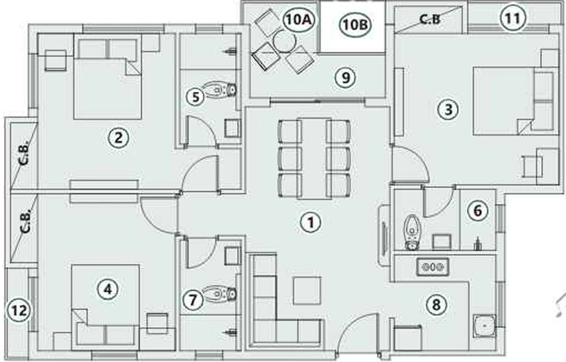 3 BHK Flat in Solaris Shalimar in Howrah, Kolkata - Image 812582
