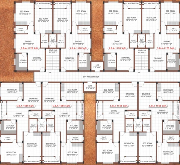 Floor Plan of SB Kokila Enclave Phase 2 in Pokhariput, Bhubaneswar - Image 157561