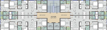 Floor Plan of Bhavya Devanshi Prime in Raysan, Gandhinagar - Image 157681