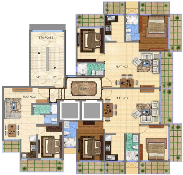 Floor Plan of Sanghvi Estella in Byculla East, Mumbai - Image 115193