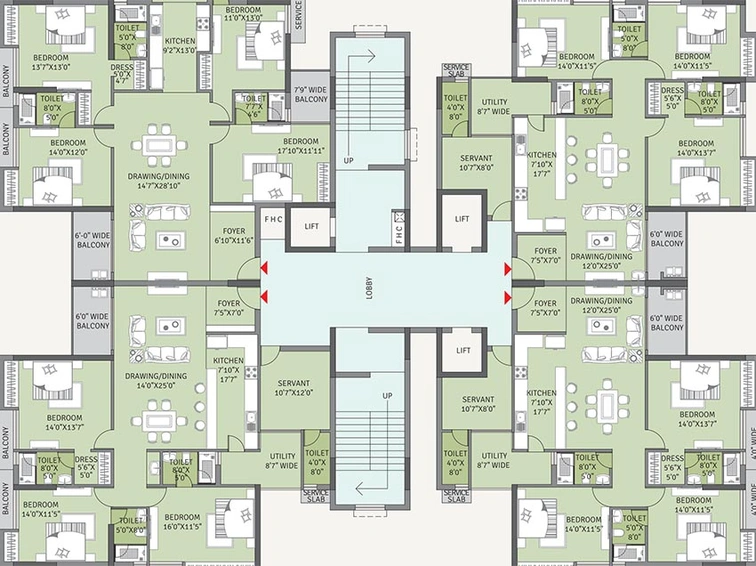 Floor Plan of Shuvam Avenue in Ghatikia, Bhubaneswar - Image 157720