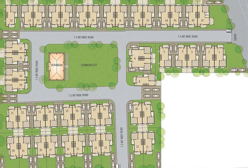 Master Plan of Trimurti Dutt Villa in Kalol, Gandhinagar - Image 157732
