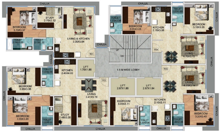 Floor Plan of 9 Uma Ishaan in Matunga East, Mumbai - Image 113630