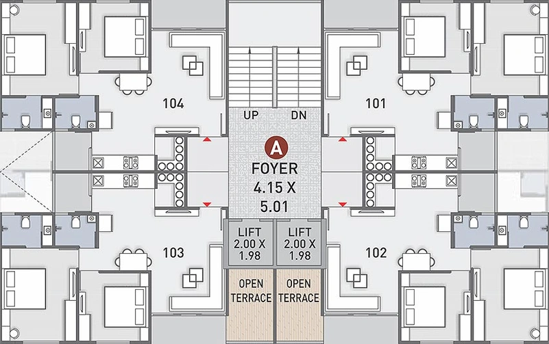 Floor Plan of Shreenath Fortune 99 in Vavol, Gandhinagar - Image 158115