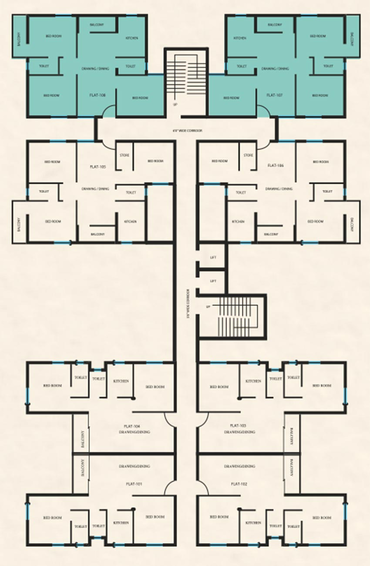 Floor Plan of Sidhivinayak Varunika in Ranga Bazar, Bhubaneswar - Image 158122