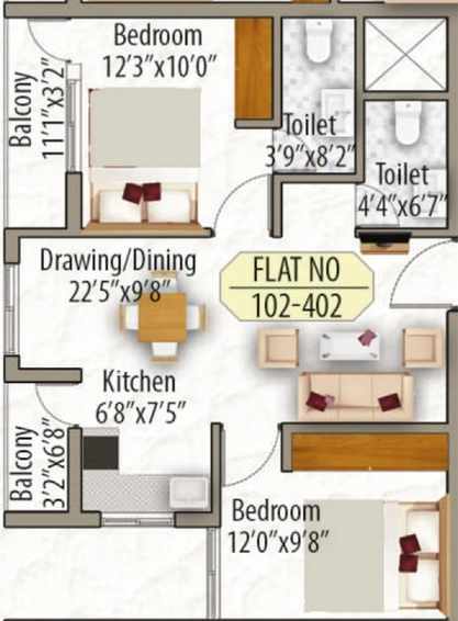2 BHK Flat in Mega Signature Arcade in Khurda, Bhubaneswar - Image 812747