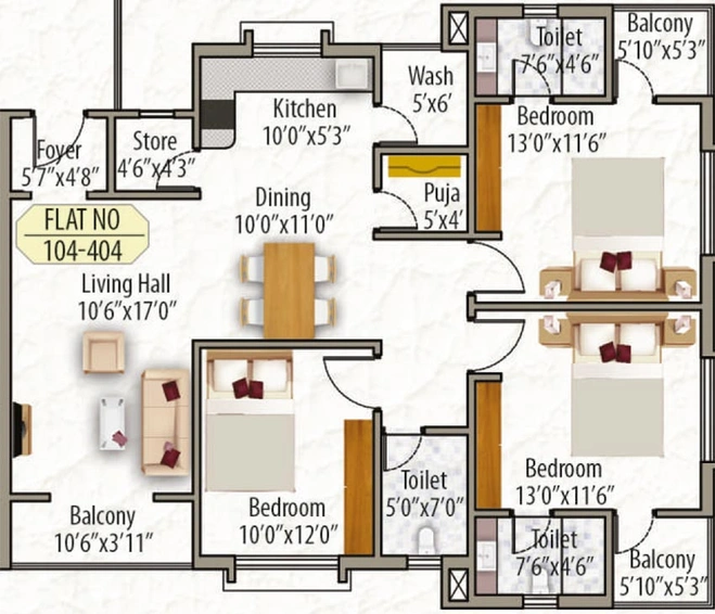 3 BHK Flat in Mega Signature Arcade in Khurda, Bhubaneswar - Image 812752