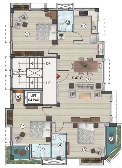 3 BHK Flat in Verdant Pushpak in Gariahat, Kolkata - Image 812846