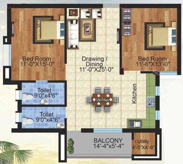 2 BHK Flat in Sidhivinayak Residency in Bapuji Nagar, Bhubaneswar - Image 812847