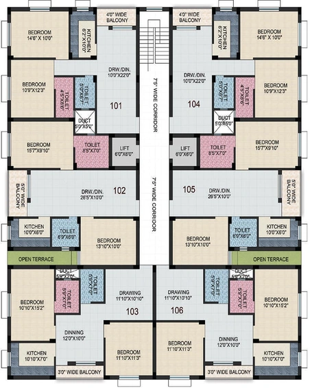 Floor Plan of Skytech Icon in Rudrapur, Bhubaneswar - Image 158438