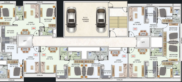 Floor Plan of Adityaraj Fortune in Vikhroli East, Mumbai - Image 30624