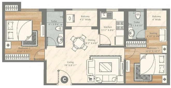 2 BHK Flat in Vinayak Aquasa in Belgachia, Kolkata - Image 812873