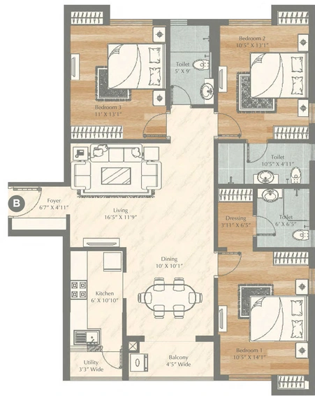 3 BHK Flat in Vinayak Aquasa in Belgachia, Kolkata - Image 812875