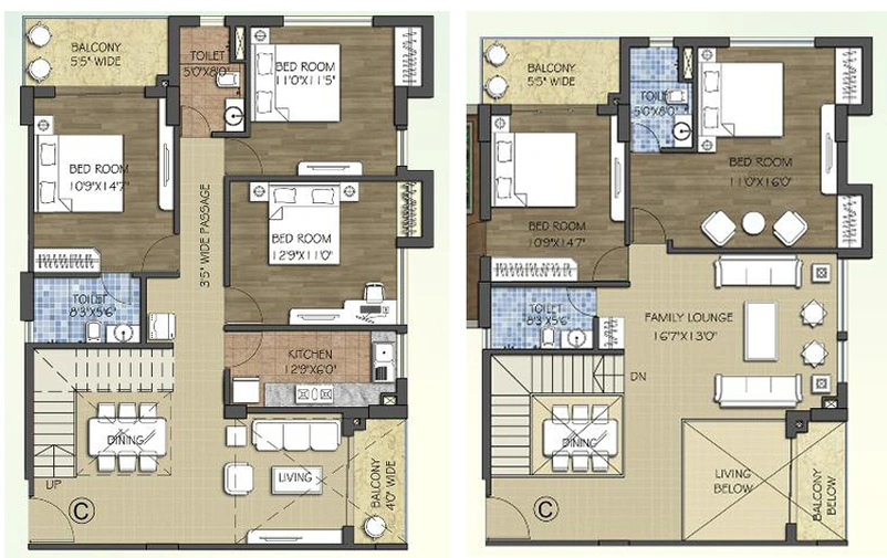 4 BHK Duplex in Vinayak Blossom County in New Alipore, Kolkata - Image 812881