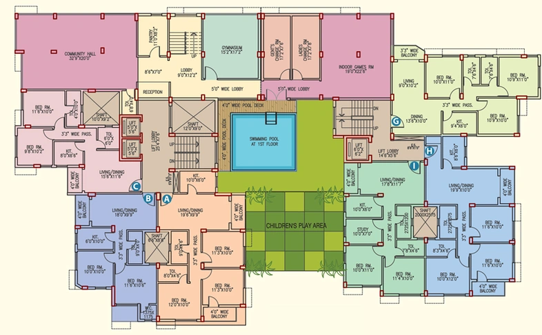 Floor Plan of Vinayak Cosmopolis in Patuli, Kolkata - Image 158516