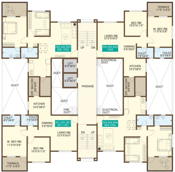 Floor Plan of Omkar Vanashree in Hadapsar, Pune - Image 113660