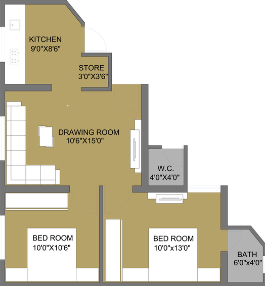 2 BHK Flat in Shree Ambica Gokul Residency in Kalol, Gandhinagar - Image 812934