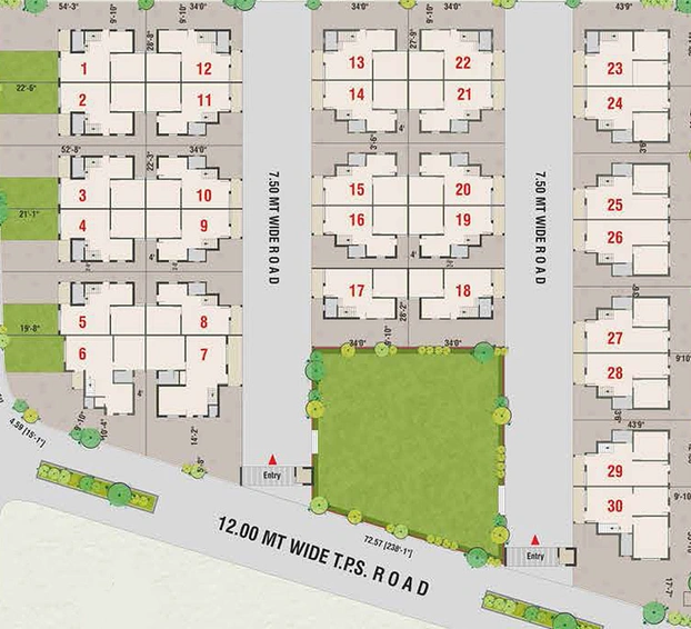 Master Plan of Sahaj Green Valley Bungalows in Dahegam, Gandhinagar - Image 158676