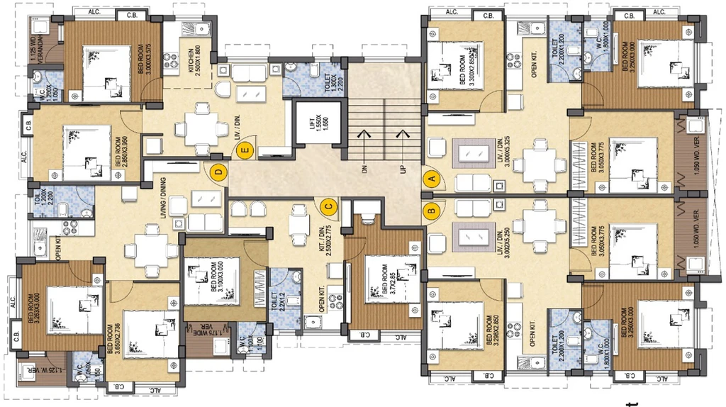 Floor Plan of Value Homes Nakshatra in Salt Lake, Kolkata - Image 158701