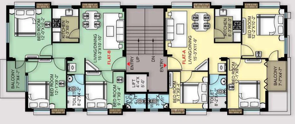 Floor Plan of Value The Avenue in Salt Lake, Kolkata - Image 158708