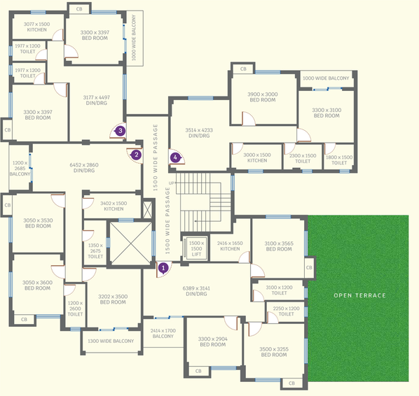 Floor Plan of Vinayak Rajkun in Rajarhat, Kolkata - Image 158724
