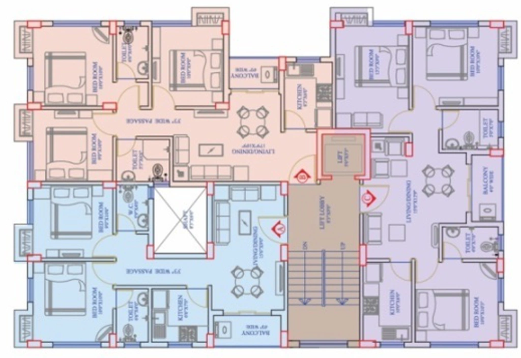 Floor Plan of Vinayak White Meadows in Sonarpur, Kolkata - Image 158734