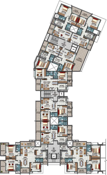 Floor Plan of Naiknavare Esmeralda in Kadamba Plateau, Goa - Image 158829