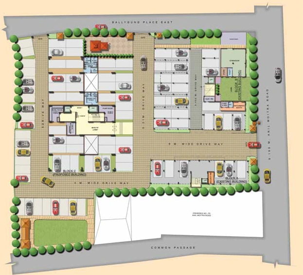 Master Plan of Sashwaat Mandeville Garden Court 3 in Ballygunge, Kolkata - Image 158815