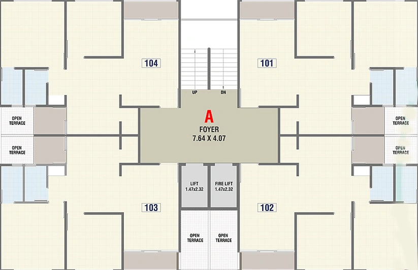 Floor Plan of Vijay Harihar Avenue in Kalol, Gandhinagar - Image 158926