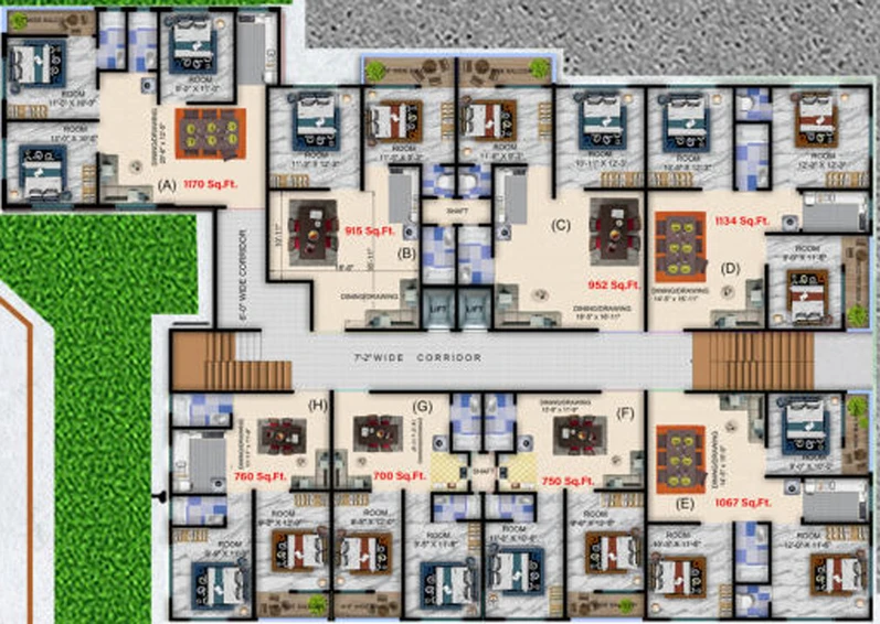 Floor Plan of Nexus 20 in Konnagar, Kolkata - Image 158932