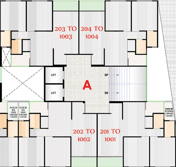 Floor Plan of Jeel Highland Sky in Nana Chiloda, Ahmedabad - Image 158984