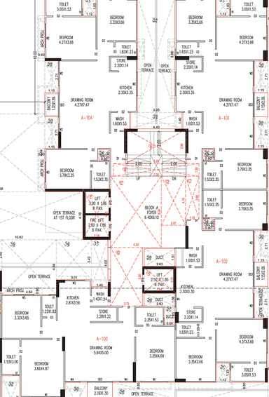 Floor Plan of Kesari Hilltown Luxuria in Randesan, Gandhinagar - Image 158997