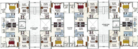 Floor Plan of Venture Safire Residency in Dabolim, Goa - Image 159087