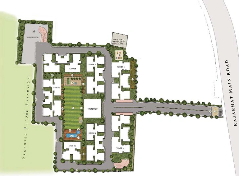 Master Plan of Salarpuria Silveroak Estate in Rajarhat, Kolkata - Image 159080