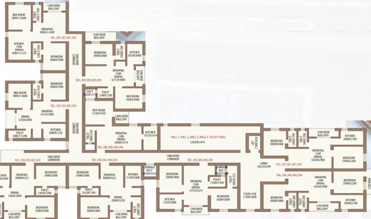 Floor Plan of JPS Sun City Palace in Madanpur, Bhubaneswar - Image 159112