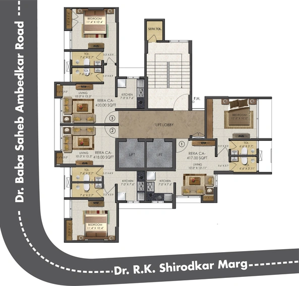 Master Plan of Kiron Inspire in Parel East, Mumbai - Image 113813