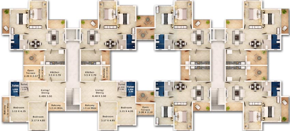 Floor Plan of Supreme By The Valley in Pilerne, Goa - Image 159188