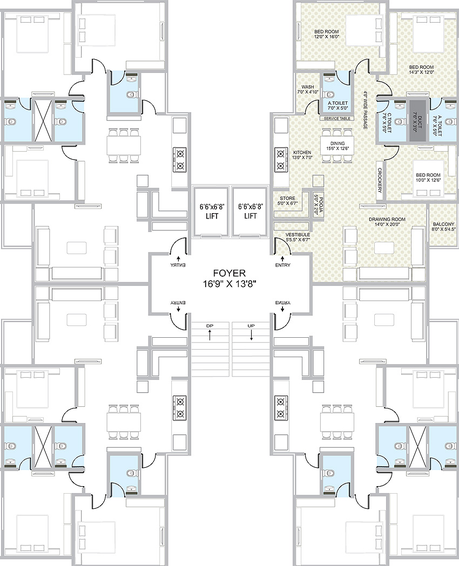Floor Plan of Jay Uma Kailasham in Koba, Gandhinagar - Image 159196