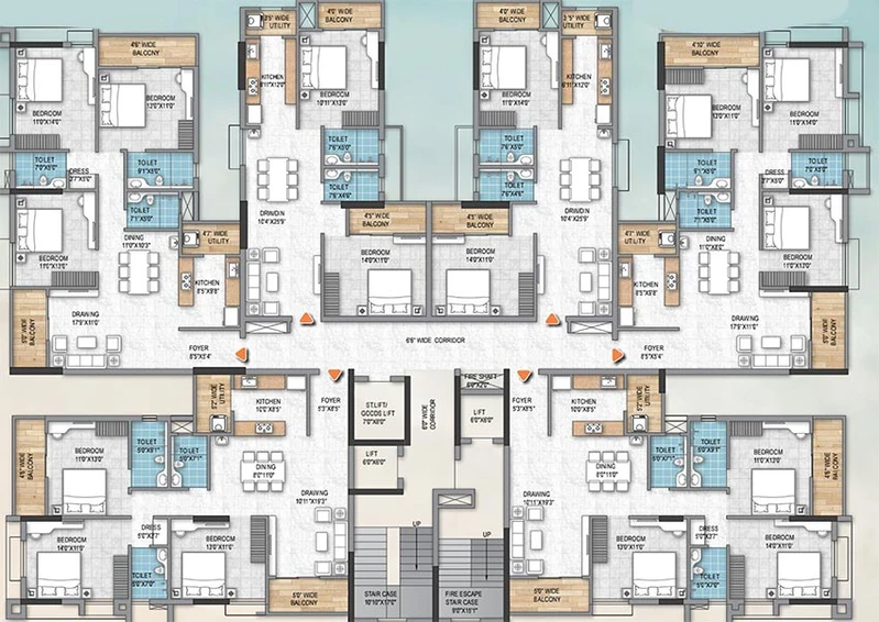 Floor Plan of Susritam Sushree Paradise in Gothapatna, Bhubaneswar - Image 159205