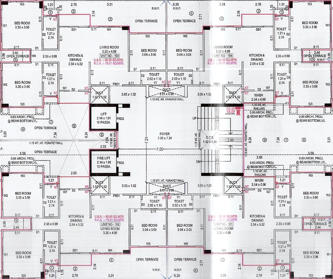 Floor Plan of Kalpesh Kamalam Serenity in Vaishnodevi Circle, Ahmedabad - Image 159213