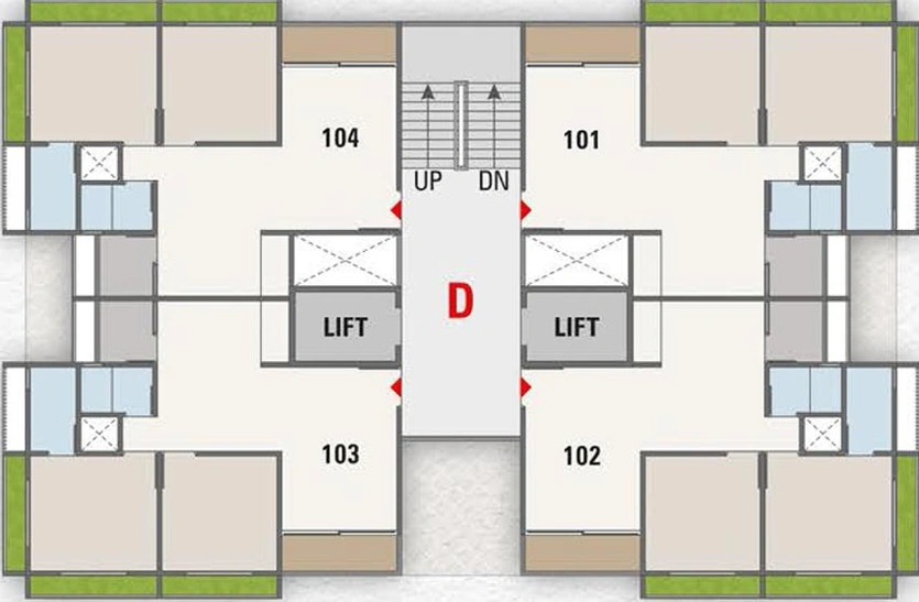 Floor Plan of Shyam Radhe Shyam Heritage in Lambha, Ahmedabad - Image 159239