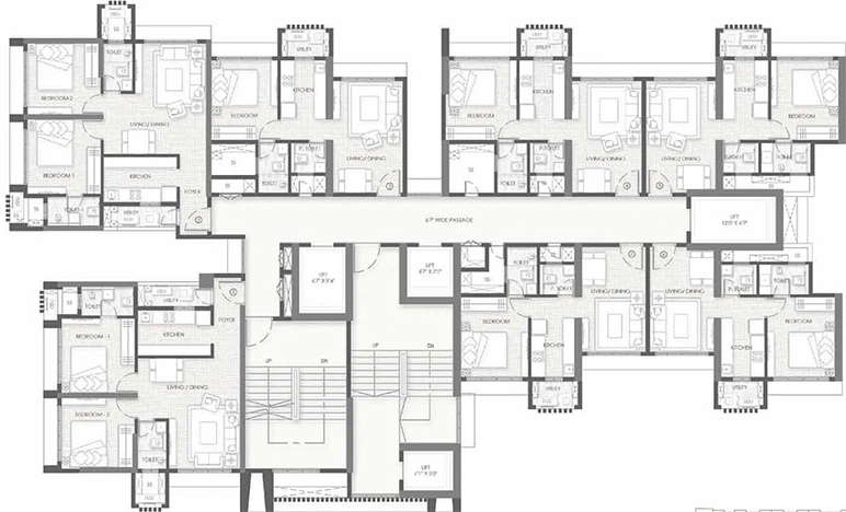 Floor Plan of Paradigm Antalya in Andheri West, Mumbai - Image 159255