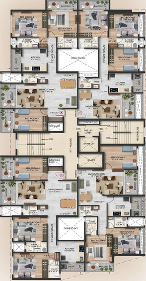 Floor Plan of Vrindavan Le Grande Royale in Dharampeth, Nagpur - Image 159262