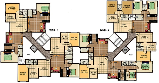 Floor Plan of Shrehit Lotus Residency in Boisar West, Palghar - Image 166264