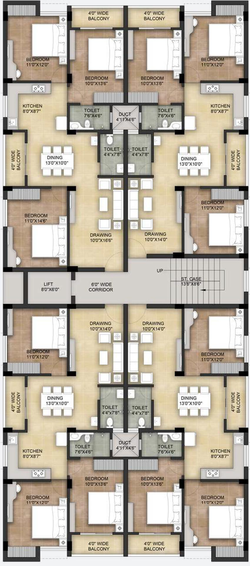 Floor Plan of TM Gouri Residency in Forest Park, Bhubaneswar - Image 159321