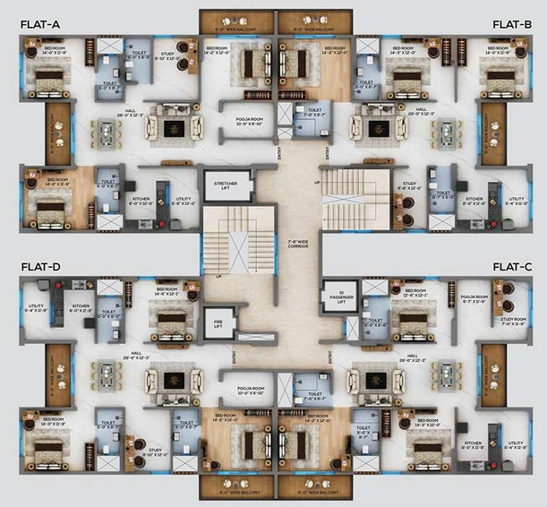 Floor Plan of Urban Sereno in Gothapatna, Bhubaneswar - Image 159384