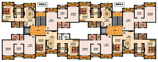 Floor Plan of Shrehit Krushna Leela in Boisar West, Palghar - Image 166259
