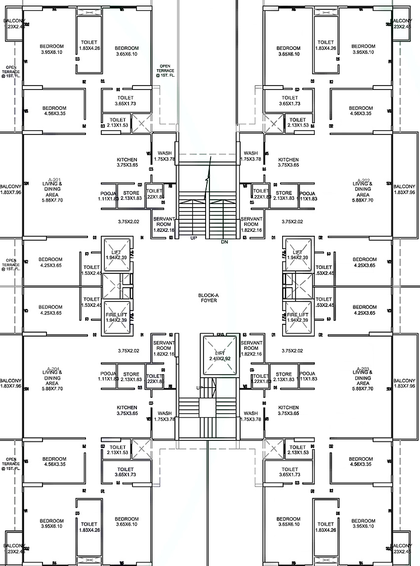 Floor Plan of Swaminarayan Keshvam Skyview in Koba, Gandhinagar - Image 159454