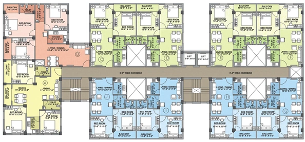Floor Plan of Jai Hanuman Riverlinks 3 in Konnagar, Kolkata - Image 159538