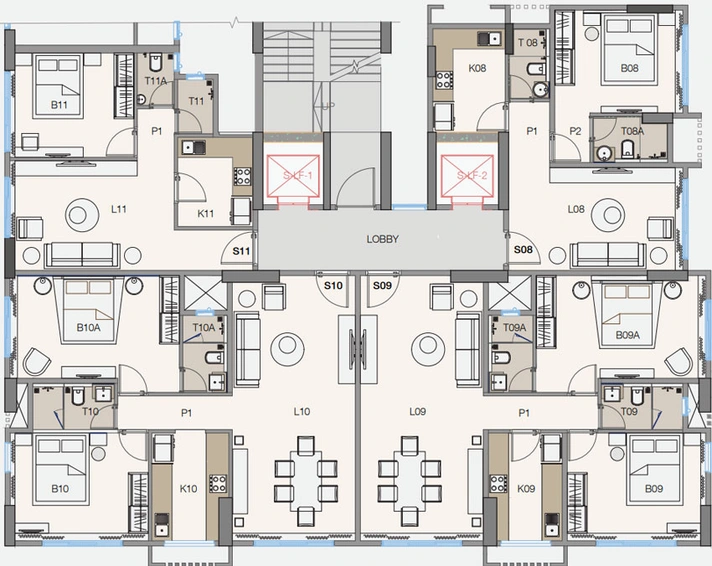 Floor Plan of Lifescapes Siddhant in Girgaon, Mumbai - Image 30704